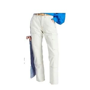 Frame Le Slouch Women's Ivory Cargo Jeans Size 28